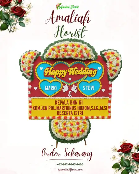 Papan Bunga Pernikahan Karang Gondang